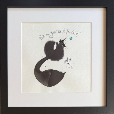 Mel Cairns (i.am.melc): Put on your best fur coat illustration of black cat