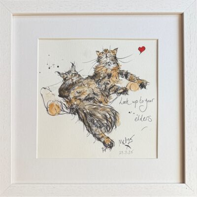 Mel Cairns (i.am.melc): Two cats with a quote Look Up To Your Elders