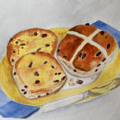 Sandra Ann Phillips: ‘Easter Treat!’ Watercolour
