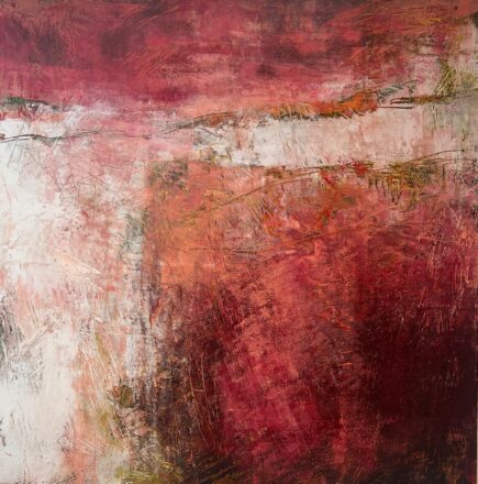 Oil and cold wax on cradled panel, 76 x 76 cm