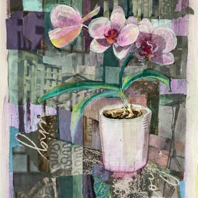 Diane Large: Orchid – acrylic on canvas