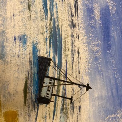 Sandra Ann Phillips: ‘Sinking Boat’ Acrylic