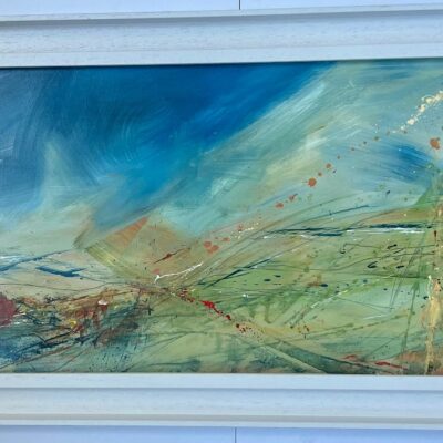 Karen Joy: "Fragments of a Horizon" framed acrylic on board  : £250