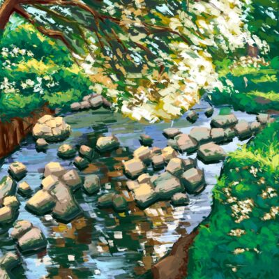 Paige Griffiths: Lodge Lake. Winning piece of an Ikea competition. Done on procreate with an iPad pro.