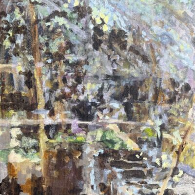 Nicola Saunderson: Morning Light, Acrylic and mixed media on canvas,  30 x 40 cm,  2026.