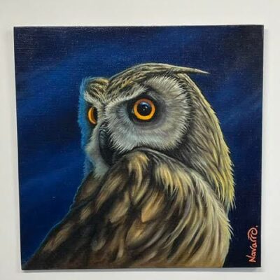 Michael Navarro: 'Nightwatch' - Oil on linen.