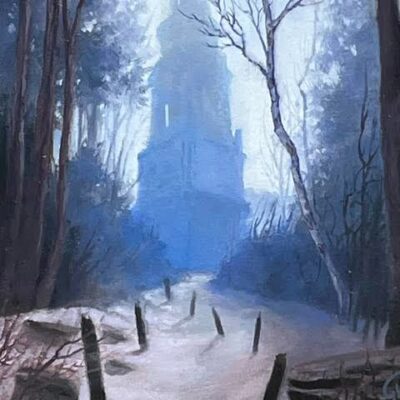 Michael Navarro: 'Path to Glory' - Oil on board.