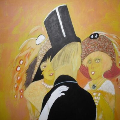 Brian Eldridge: Door Painting Example on Ply  SOLD