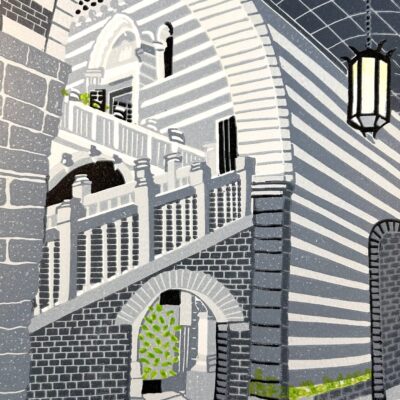 Nathalie Pymm: 'Under the Arch' an original handpulled lino print