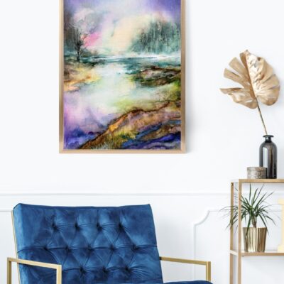 Shalini Belur: Misty Mystic - Watercolours on Canvas