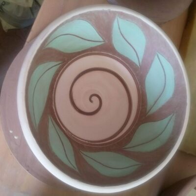 Sabine Dahn: large serving bowl (unfired when photo taken)