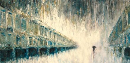 Sudden Shower - Oil on canvas