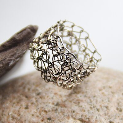 Izabela Rocks - Crochet Jewellery: Silver Crochet Ring