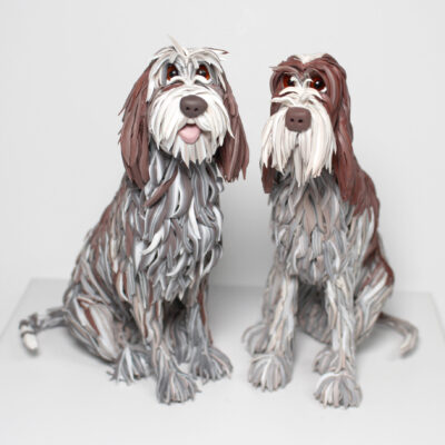 Ali  Clarke (Foscotts Friends): Bespoke Italian Spinone commissions (~15cm tall)