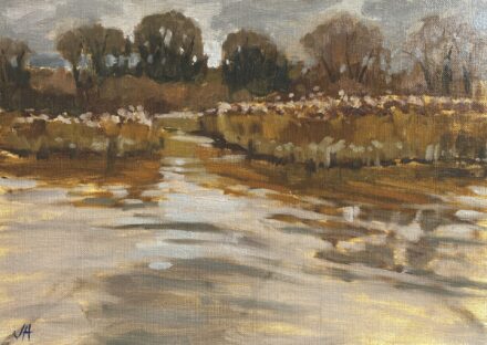 Plein air oil painting, 10x14