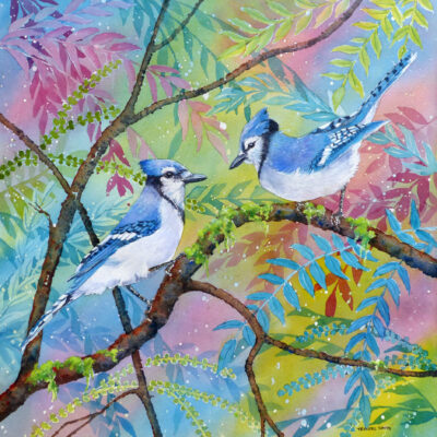 Linda Travers Smith: Blue Jays Watercolour