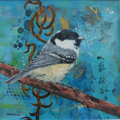 Linda Travers Smith: Coal Tit Mixed Media Collage