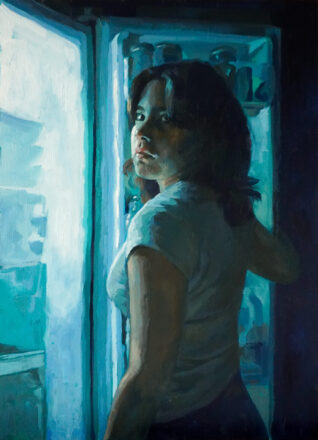 ‘Fridge Raider’ oil painting