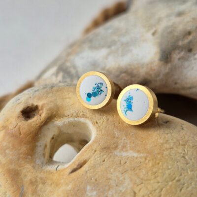 Heidi Fenn: White and blue concrete studs