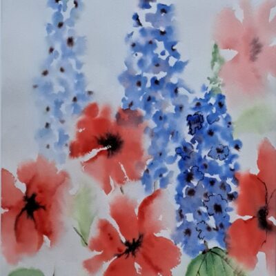 Wendy Hopcroft: "Here Comes Summer" 380 x 260mm watercolour