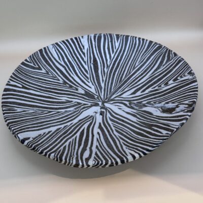 Fiona Wilcock: Nerikomi/ Agate ware plate. Stoneware.
