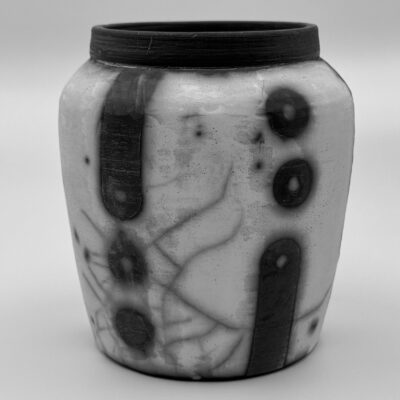 Fiona Wilcock: Naked Raku Vessel. Stoneware.