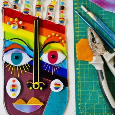 Julia Batten Glass: Abstract face