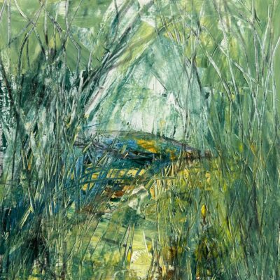 Nikki Pearce: The view through, Acrylic on paper 20x20cms