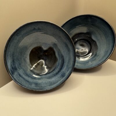 Fiona Wilcock: Ramen Bowls. Stoneware, blue.
