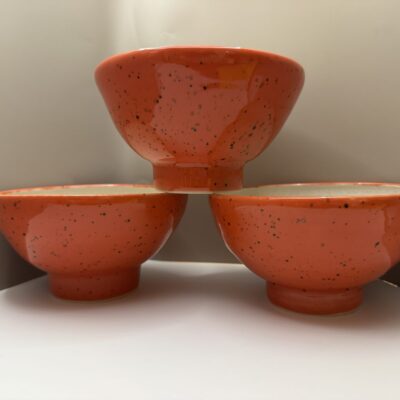 Fiona Wilcock: Ramen Bowls. Stoneward. Speckled orange.