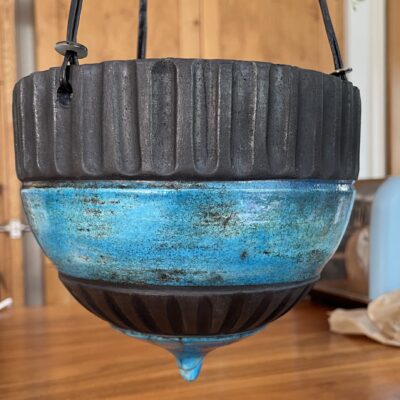 Fiona Wilcock: Raku Planter. Stoneware.