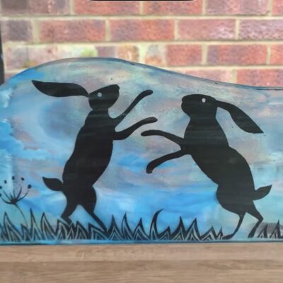 Julia Batten Glass: Boxing Hares