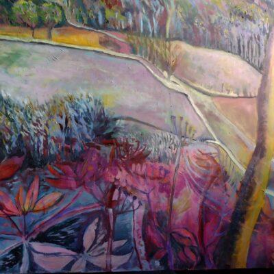 Fiona McMillan: Looking towards the Lee from Wendover Woods Oil on Canvas