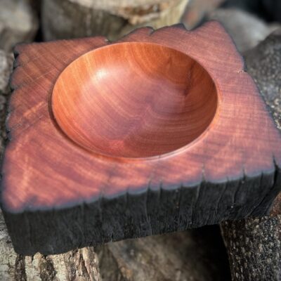 Jim Gardner. Trigger Guard Wood Turning: Scorched Earth. Australian Ironbark.