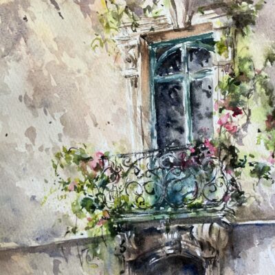 Nicky Hunter: Sun dappled Balcony