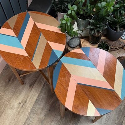 Emma Adams at KayuCo: Restored and painted side tables