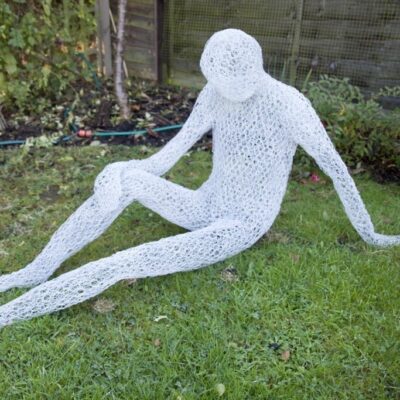 Lindsay Neale Waring - Sculptor: “Isolation” came about when i was creating a couple in love. I created a maquette first and the romantic couple worked perfectly. However whe you scale things up they don’t always follow on from the maquette. I just couldn’t make them relate to each other the way they did when small. So the female was removed thus came the title idea (not the 2019 pandemic) This piece can be seen in the grounds of Westbury Arts Centre where my studio is, The Barn Studio B1.