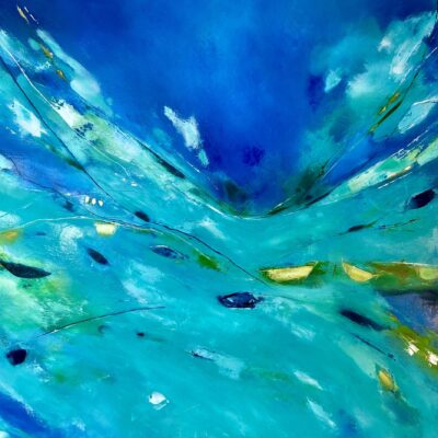 Carol Summerfield: Voyage, oil on canvas 75cm x 75cm