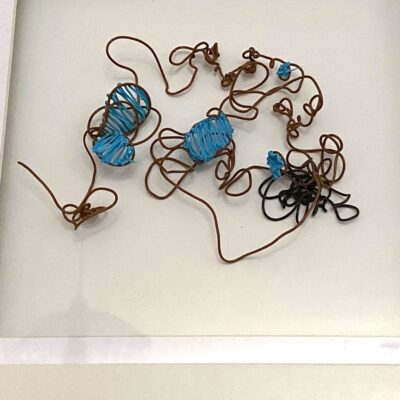 Deborah Humm: Journey Around the Brain. 3D ABS Plastic drawing within box frame 20x20cm