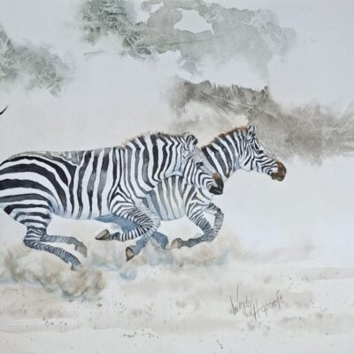 Wendy Hopcroft: "Panic" 360 x 280mm watercolour