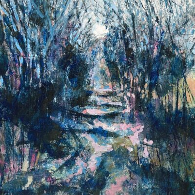 Nikki Pearce: Looking back to move forward. Acrylic on canvas 75x60cms