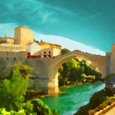 BKArtimages (Artist: Brian Kelvin): Mostar Bridge
