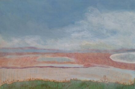 River Severn Blue Pool acrylic on gesso wooden panel