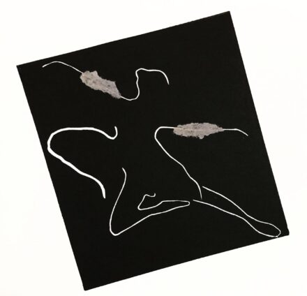 Soar, Linoprint and Chine Colle