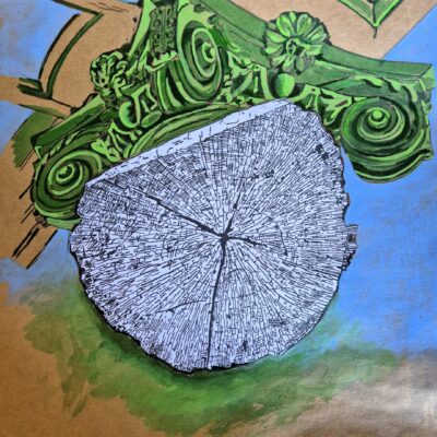 Vonnie Raw (a.k.a. Cogbeetle art): Tree #4 study - 'Monumental'