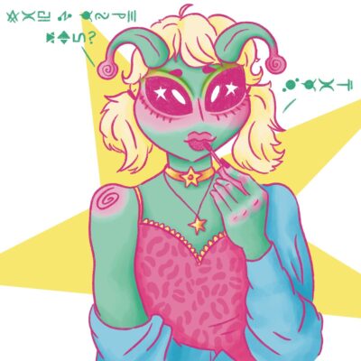 Isabelle Jones: Ellie if definitely being rude. Digital illustration.