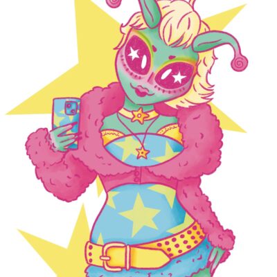 Isabelle Jones: Ellie the alien. Digital illustration.