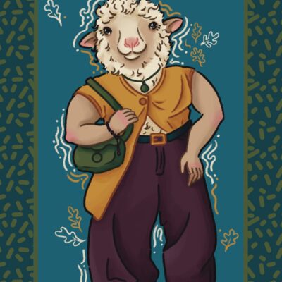 Isabelle Jones: Sheep. Digital illustration.