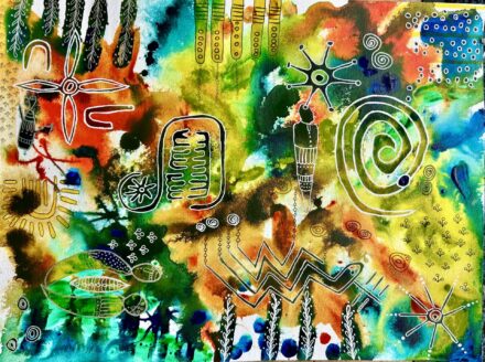 'Whispers of Erin's Crone' - Mixed Media on 240g Paper