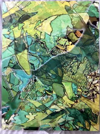 Green. Digital layered drawings, printed on PVC board 40x30cm